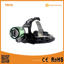 T816 High Power LED Headlamp Zoom réglable Focus Camping LED phare